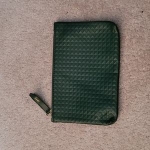 Ipsy Glam Bag Green Studded Makeup Bag